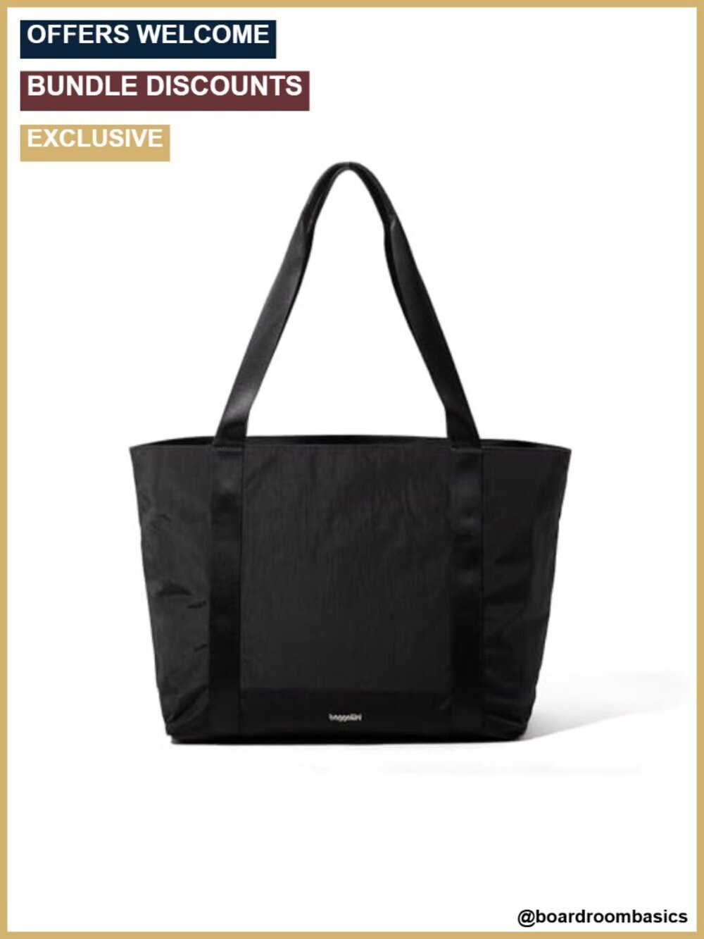 Lightweight Nylon Travel Tote with Laptop Pocket and RFID Protection
